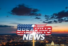 JUST IN: Iran-Linked Assassin Mapped Ivanka’s Home… A skyline view of Washington D.C. at sunset with a 'Breaking News' graphic overlay