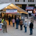 GOP WARNING: Socialist Surge Jolts THIS STATE…. People at a voting station for the 2028 presidential election outside city hall