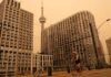 Air Quality CHAOS: Toronto Tops The Bad List LIVE: View of downtown Toronto as wildfire smoke blankets city